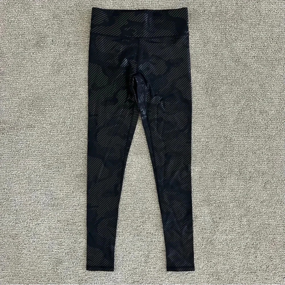 Terez Equinox Camouflage Yoga Leggings Foil Print‎ Black XS